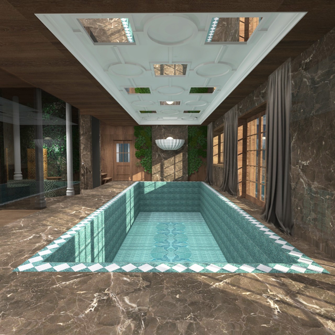 SPA interjeras baseinas